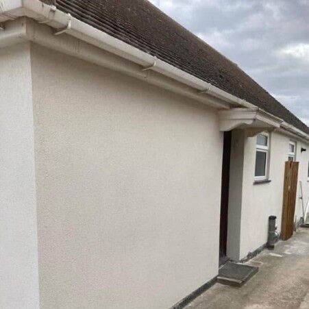 External render on a bungalow wall